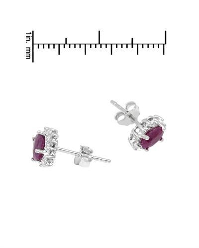 Rubínové náušnice s diamanty 1594