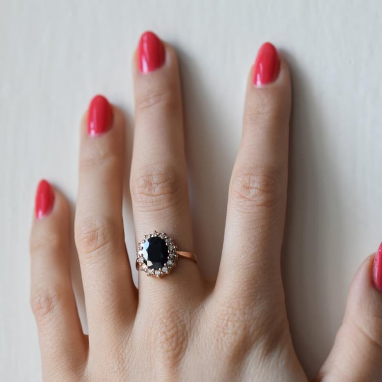 Prsten se safírem ze zlata 52772