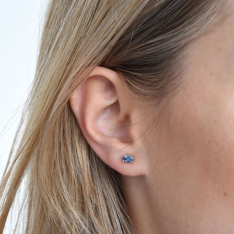 Stříbrné náušnice s topazy 86211