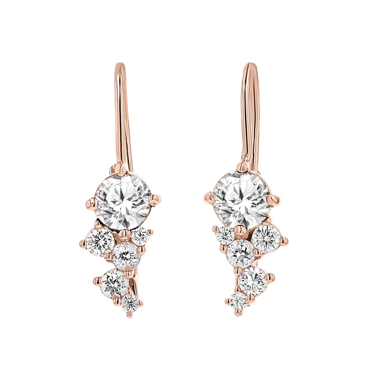 Cluster náušnice s lab-grown diamanty Olga 148530