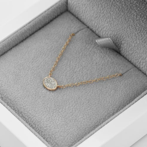 Oválný minimalistický náhrdelník s diamanty Vonnie