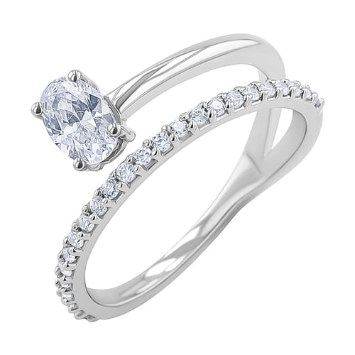 Atypický zásnubní prsten s diamanty Lori
