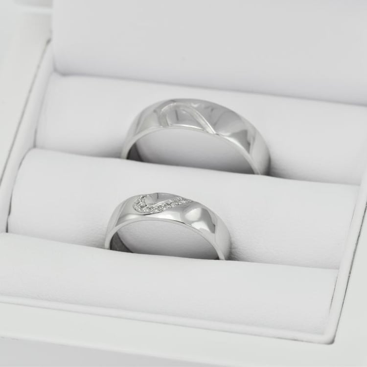 Platinové snubné prsteny 17464