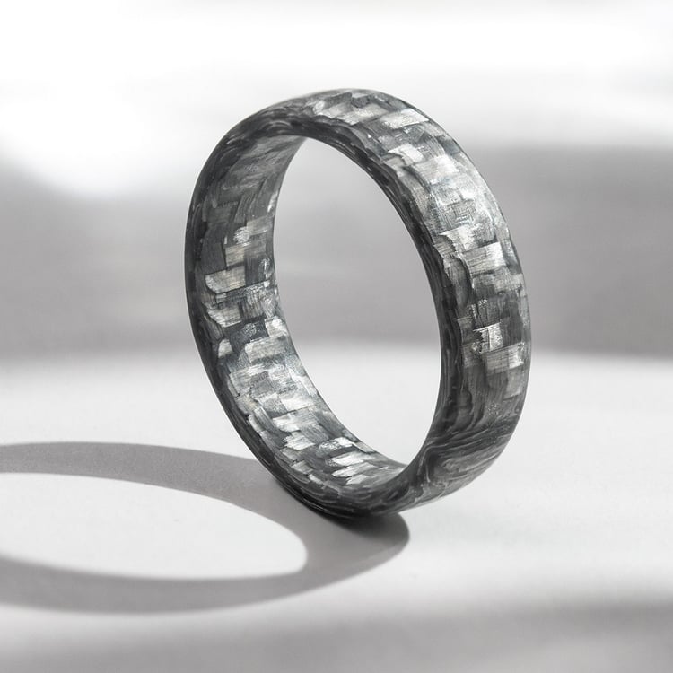 Mírně zaoblený prsten z karbonu Cortes 157147