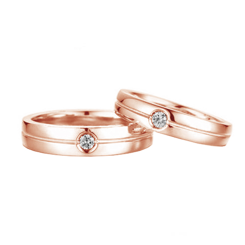 Snubní prsteny ze zlata s diamanty Elna 96369