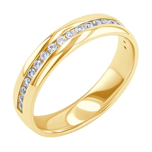 Zlatý eternity prsten s lab-grown diamanty Loby