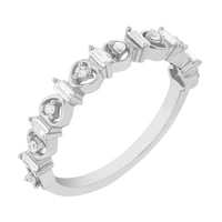 Eternity prsten s lab-grown round a baguette diamanty Andrade
