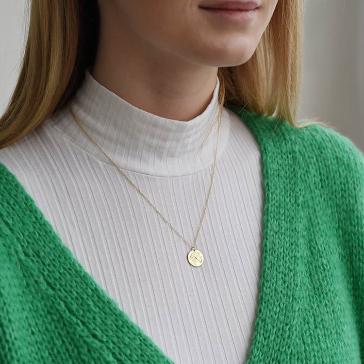 Stříbrný disk s diamantem a mapou dle vašeho výběru 90473