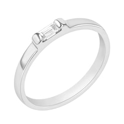 Jemný prsten s moissanitem Xenia