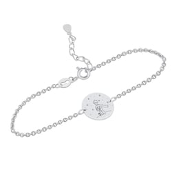 Stříbrný náramek Malý princ s růží a gravírem