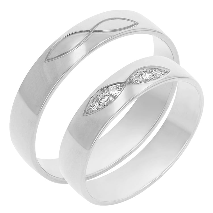 Snubní prsteny z bílého zlata 78613