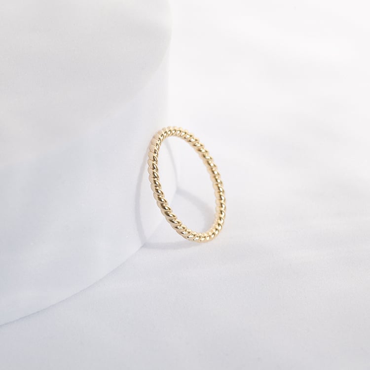 Stříbrný propletený prsten Twisty 142699