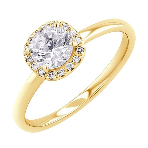 Halo zásnubní prsten s diamanty Zulie