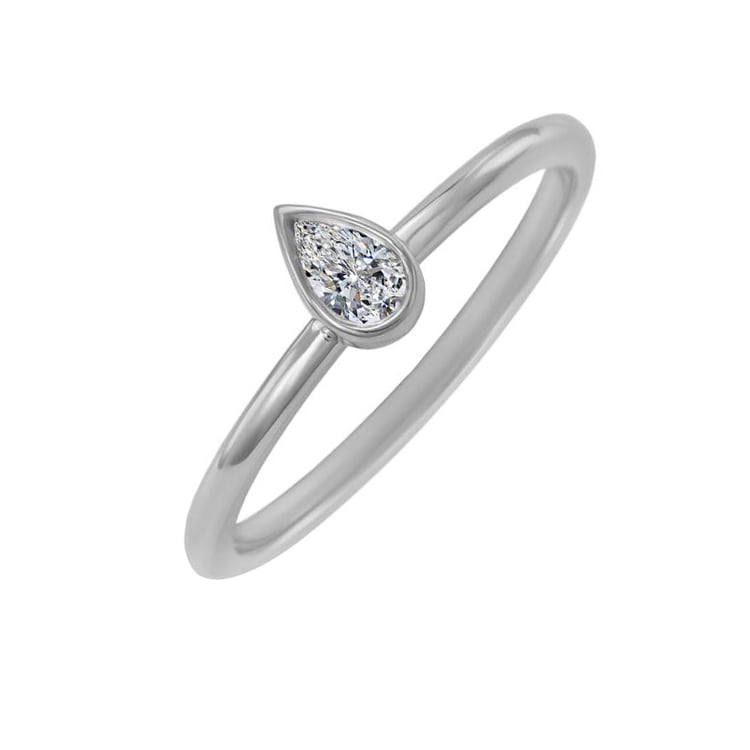  Zlatý prsten s pear diamantem Oliax