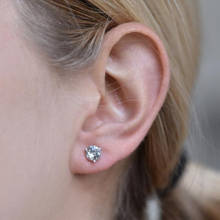 Zlaté martini náušnice s ametysty 9729