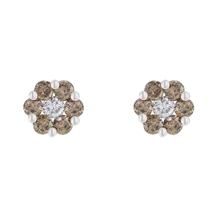 Diamantové květinky z bílého zlata 76275