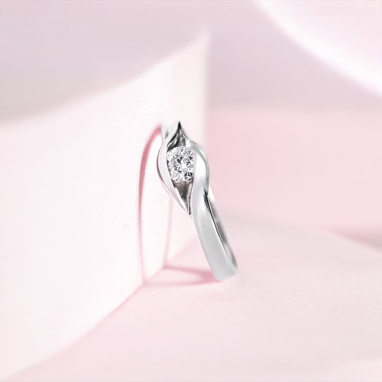 Zlatý zásnubní prsten s ČGL certifikovaným lab-grown diamantem Aliena 151676