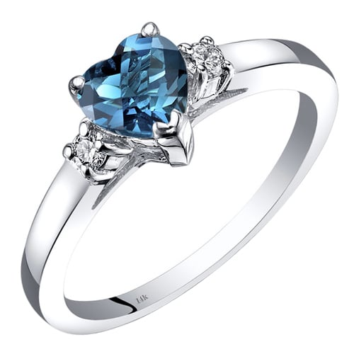 Topazové srdce v půvabném zlatém prstenu 