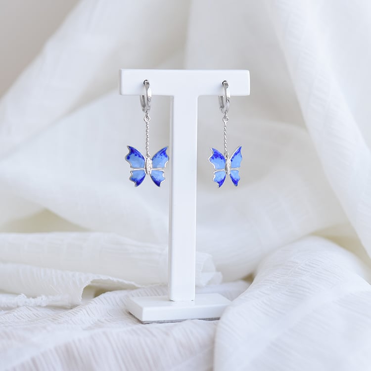 Stříbrné visací náušnice 64001