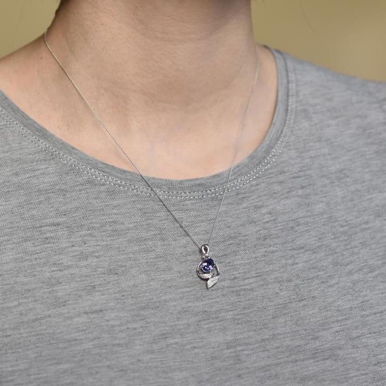 tanzanitový náhrdelník 6162