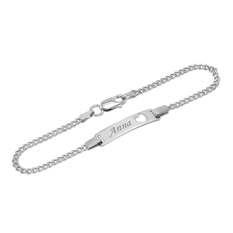 Dětský náramek ze stříbra s gravírem pro holčičku Ilion