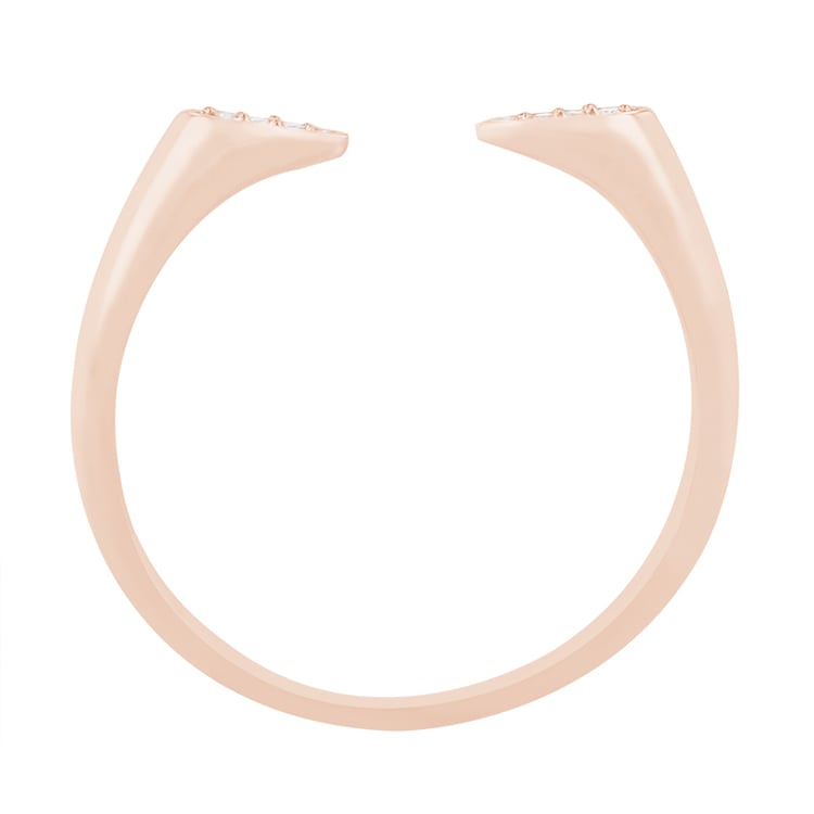 Netradiční prsten se šesti diamanty z růžového zlata 83045