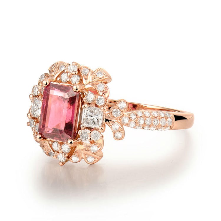 Prsten s emerald turmalínem 17798