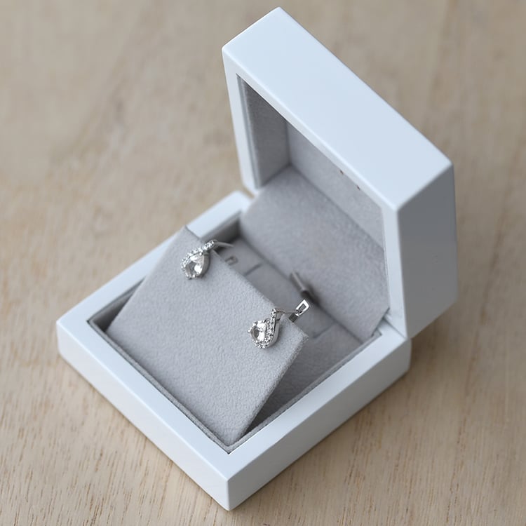 Náušnice s morganity a zirkony 60319