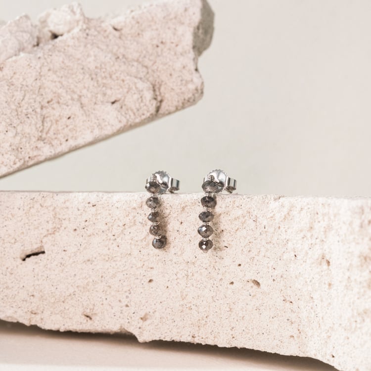 Visací náušnice se salt and pepper diamanty Brookes 101062