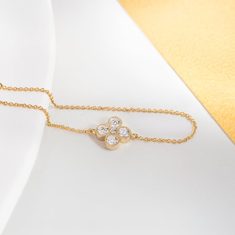 Moissanitový náramek s diamantem Reith 149207