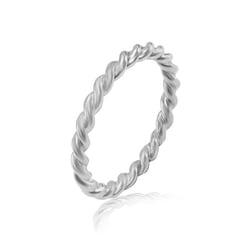 Minimalistický propletený prsten ze zlata Aase