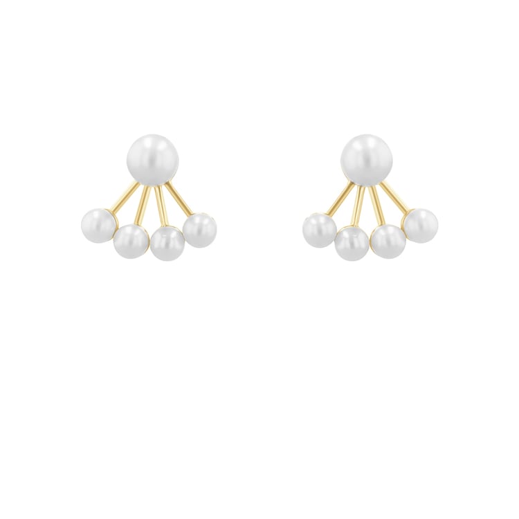 Atypické 2v1 náušnice s perlami Lokita 120769