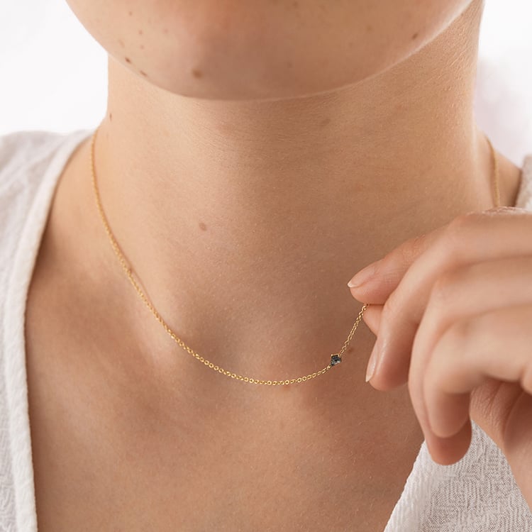 Náhrdelník s kite salt and pepper diamantem Ranka 156067