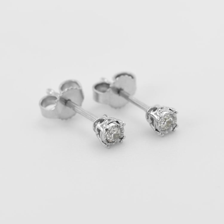 Zlaté náušnice v bezel osazení 75636