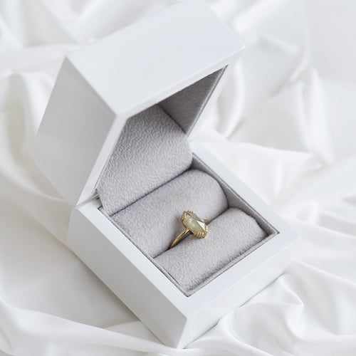 Prsten s hexagon salt and pepper diamantem Yene