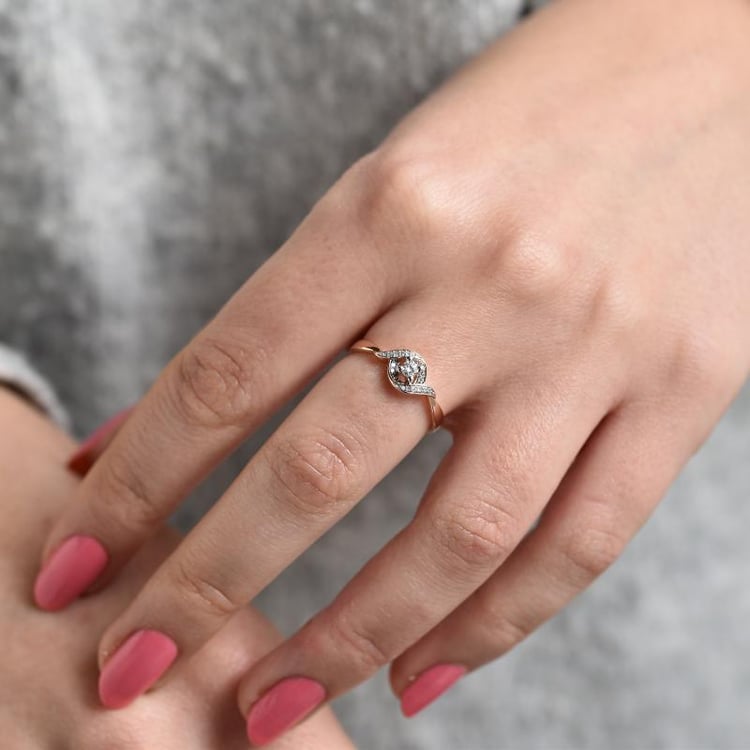 Stříbrný prsten s lab-grown diamanty Nurisa 104600