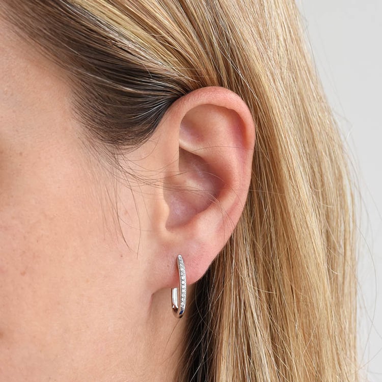 Diamantové náušnice z bílého zlata 85872