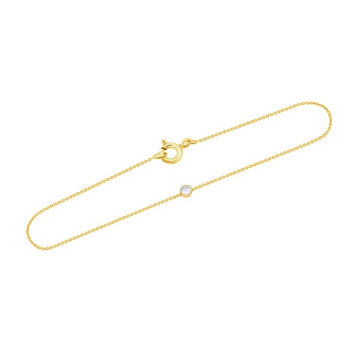 Zlatý minimalistický náramek s měsíčním kamenem Bonato
