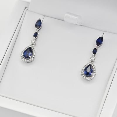 Náušnice se safíry