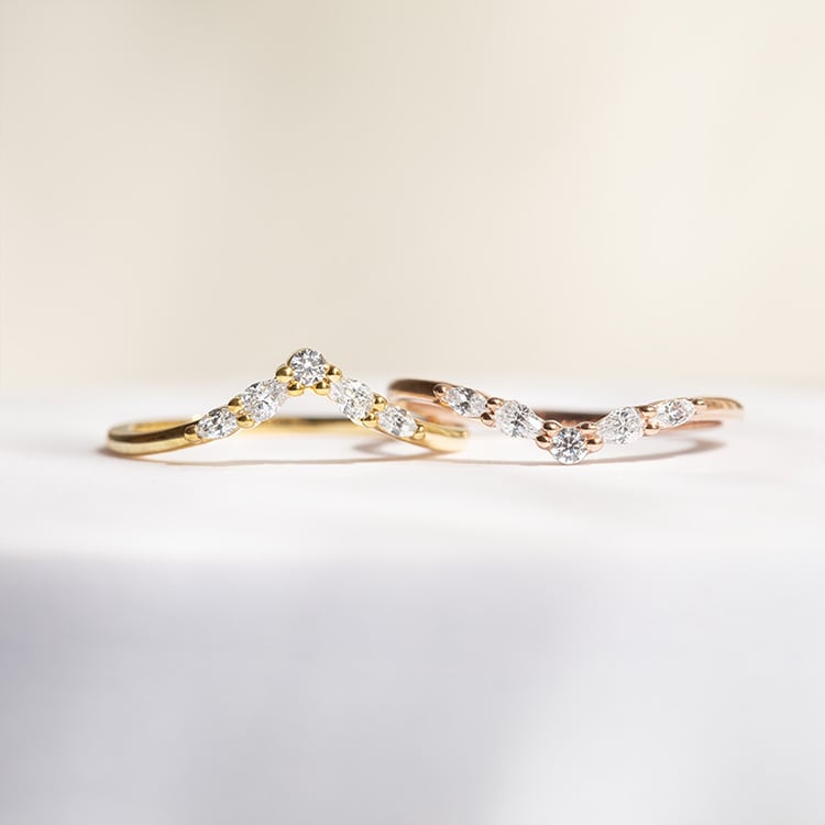 Vykrojený prsten s round, pear a marquise diamanty Craig 141742