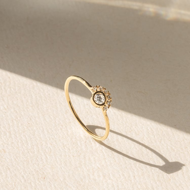 Half halo prsten s diamanty Jorg 152317