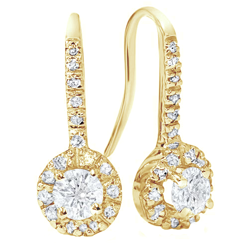 Zlaté náušnice s diamanty 80629