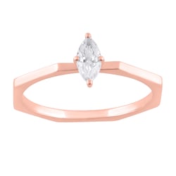 Zlatý prsten s diamantem Julia
