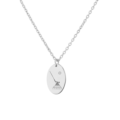 Personalizovaný stříbrný přívěsek s diamantem Metronome