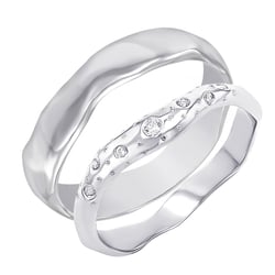 Nepravidelné zlaté snubní prsteny s diamanty Parnell