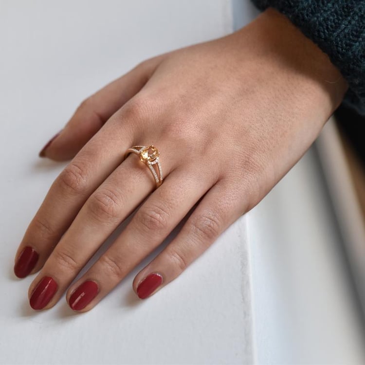 Prsten s citrínem 13794