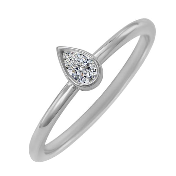  Zlatý prsten s pear diamantem Oliax