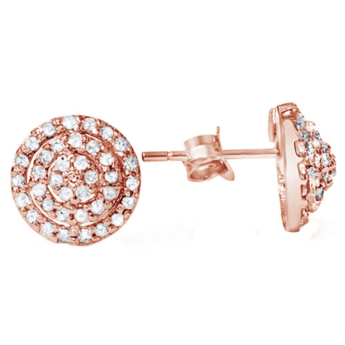 Diamantové náušnice z růžového zlata 80630