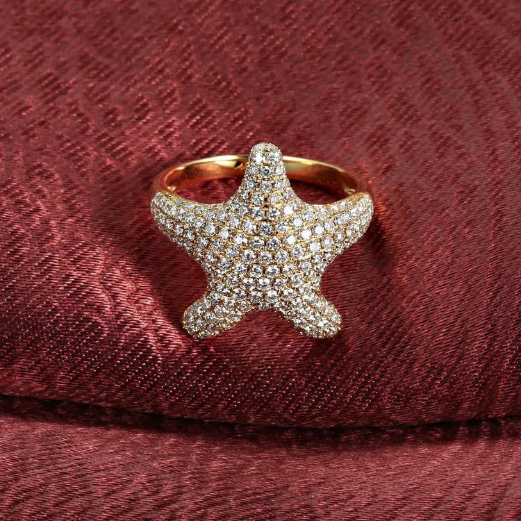 Zlatý diamantový prsten 5054