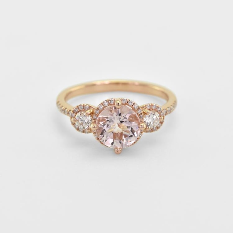 Zásnubní prsten s morganitem a diamanty 48283